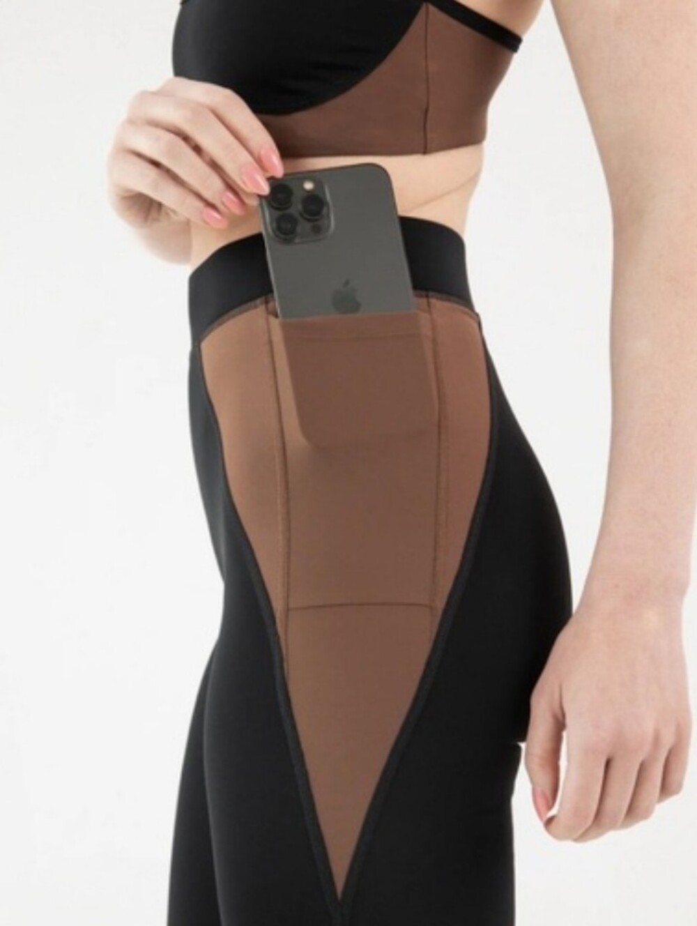 Daughter Lessons Heartbreaker Legging Black Brown Colorblock NWOT XS